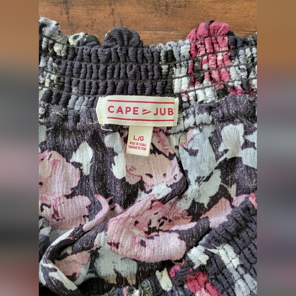 Aeropostale Off The Shoulder L9ng Sleeved Floral Blouse Size Large - Picture 6 of 11